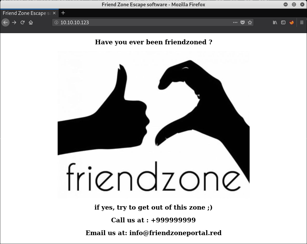 HTTP friendzone Website
